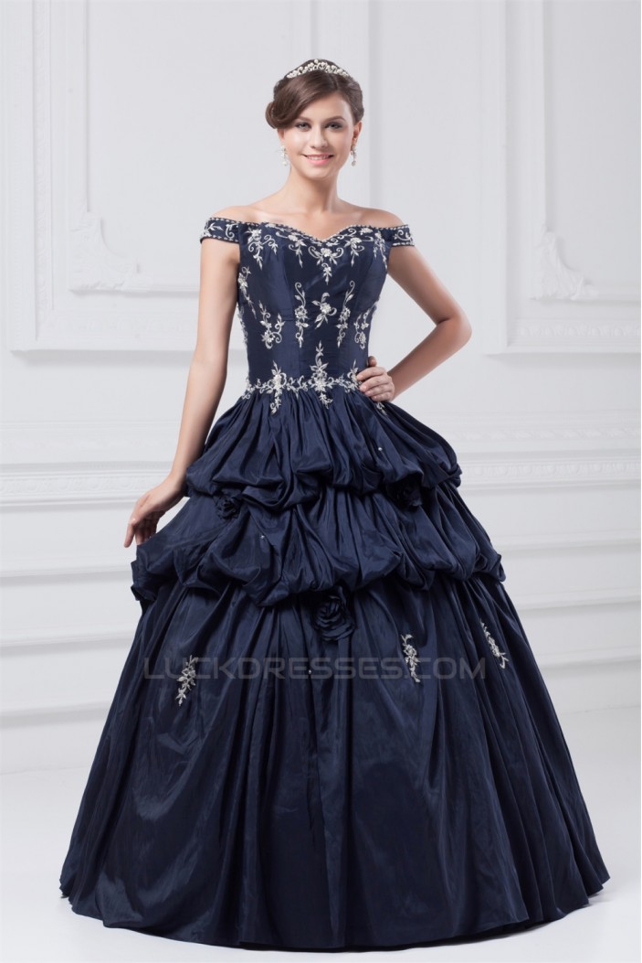 Handmade Flowers Floor-Length Sleeveless Prom/Formal Evening Dresses 02020770