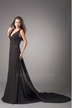 Mermaid/Trumpet Sleeveless V-Neck Beading Prom/Formal Evening Dresses 02020778