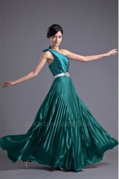 One-Shoulder Floor-Length Elastic Woven Satin Prom/Formal Evening Dresses 02020787
