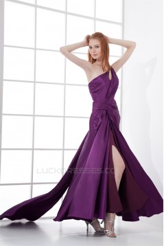 Asymmetrical One-Shoulder Pleats Sleeveless Prom/Formal Evening Dresses 02020790