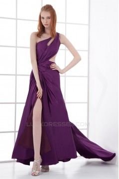 Asymmetrical One-Shoulder Pleats Sleeveless Prom/Formal Evening Dresses 02020790