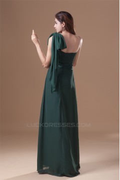 One-Shoulder Ruffles Sheath/Column Floor-Length Prom/Formal Evening Bridesmaid Dresses 02020792