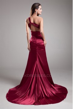 Mermaid/Trumpet One-Shoulder Pleats Sequins Prom/Formal Evening Dresses 02020798