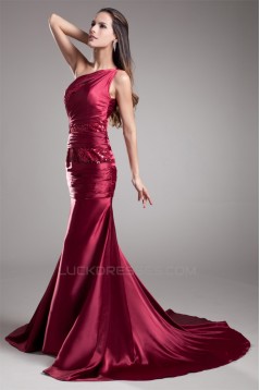 Mermaid/Trumpet One-Shoulder Pleats Sequins Prom/Formal Evening Dresses 02020798