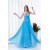 A-Line Beading Strapless Long Blue Prom/Formal Evening Dresses 02020800