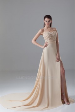Ruched Sweetheart Sleeveless A-Line Chiffon Elastic Woven Satin Prom/Formal Evening Dresses 02020814