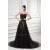 A-Line Fine Netting Sweetheart Sleeveless Long Black Prom/Formal Evening Dresses 02020820