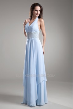 Sheath/Column Halter Sleeveless Chiffon Prom/Formal Evening Dresses 02020840