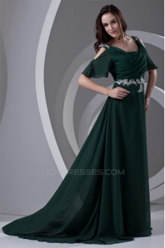 Short A-Line Cowl Ruffles Chiffon Elastic Woven Satin Prom/Formal Evening Dresses 02020848