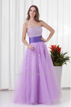 A-Line Taffeta Netting Floor-Length Prom/Formal Evening Dresses 02020860