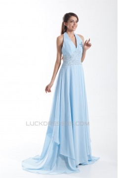 A-Line Sleeveless Beading Brush Sweep Train Prom/Formal Evening Dresses 02020864