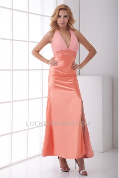 Mermaid/Trumpet Sleeveless Beading Satin Chiffon Prom/Formal Evening Dresses 02020867