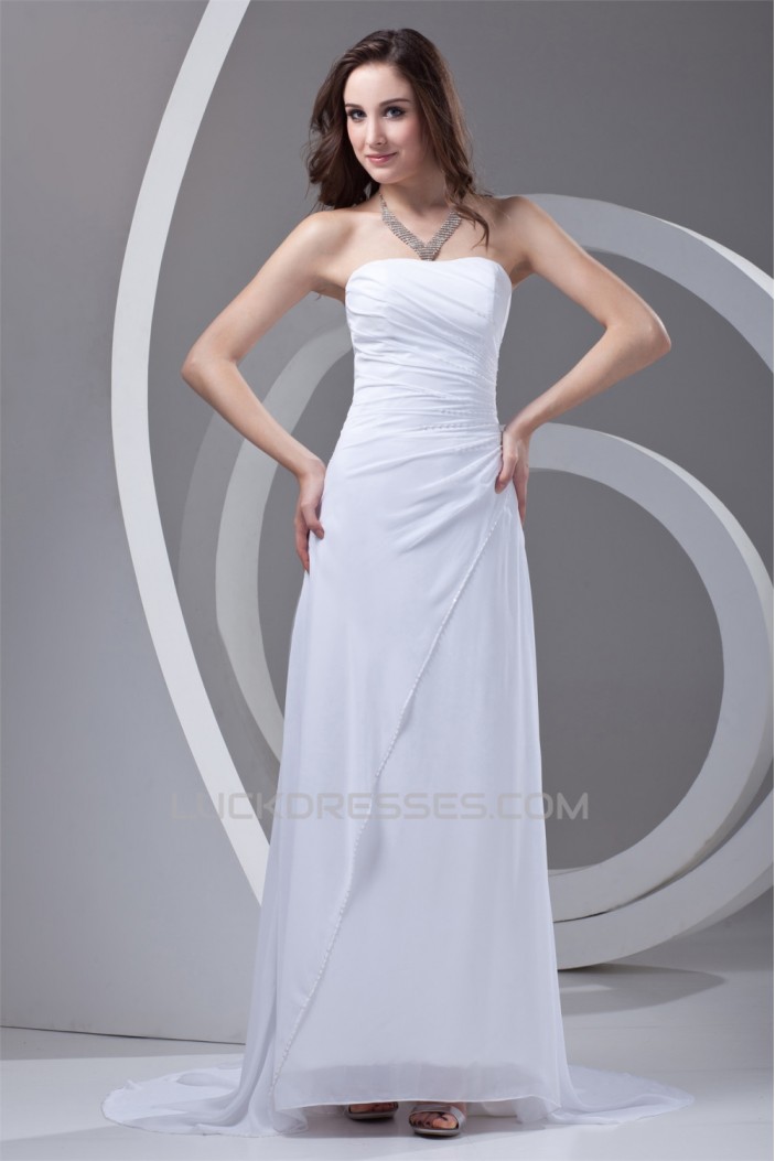 Sleeveless Brush Sweep Train Beading Chiffon Prom/Formal Evening Dresses 02020871