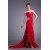 Sheath/Column Chiffon Elastic Long Red Beaded Prom/Formal Evening Dresses 02020874