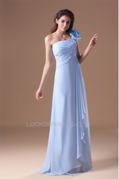 A-Line One-Shoulder Long Prom/Formal Evening Bridesmaid Dresses 02020875
