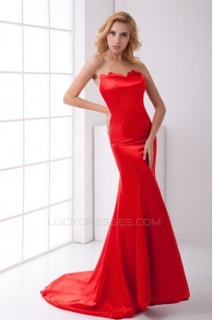 Mermaid/Trumpet Sweetheart Long Red Prom/Formal Evening Dresses 02020886