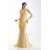 One-Shoulder Brush Sweep Train Long Yellow Prom/Formal Evening Dresses 02020888