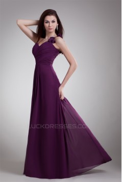 A-Line Draped Floor-Length One-Shoulder Prom/Formal Evening Bridesmaid Dresses 02020889