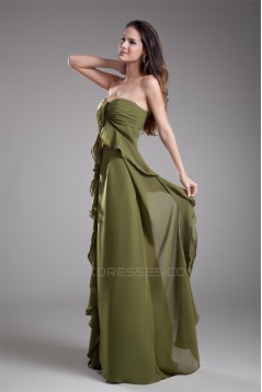 Sleeveless Pleats Soft Sweetheart Chiffon Prom/Formal Evening Bridesmaid Dresses 02020892