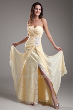 Sleeveless Sheath/Column Sweetheart Chiffon Lace Prom/Formal Evening Dresses 02020900