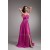 Sleeveless Split Side Chiffon Elastic Woven Satin Prom/Formal Evening Dresses 02020901