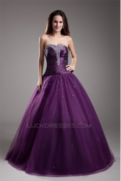 Sleeveless Sweetheart Taffeta Fine Netting Prom/Formal Evening Dresses 02020905