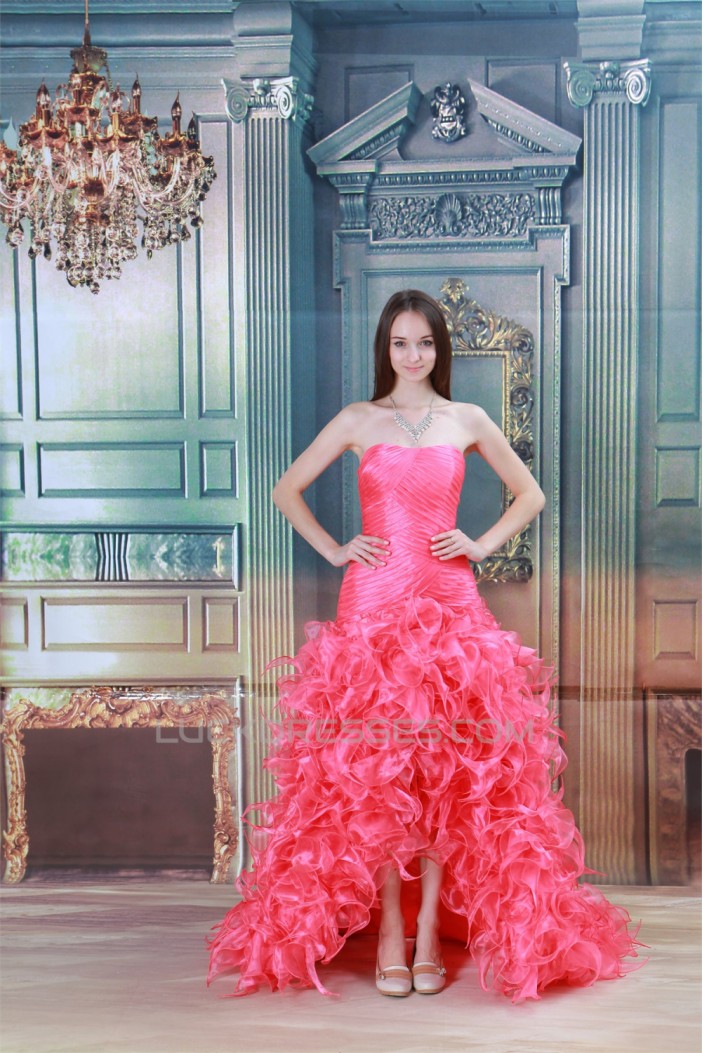 Soft Sweetheart Sleeveless A-Line Silk like Satin Icy Yarn Prom/Formal Evening Dresses 02020911