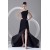Split Front Chiffon Elastic Woven Satin Prom/Formal Evening Dresses 02020912