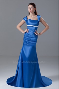 Square Mermaid/Trumpet Elastic Woven Satin Prom/Formal Evening Dresses 02020915