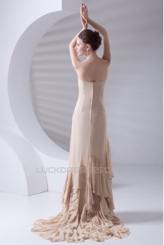 Strapless Cascading Ruffles Sheath/Column Prom/Formal Evening Dresses 02020920