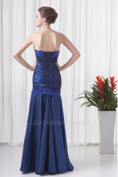 Strapless Floor-Length Taffeta Lace Sheath/Column Prom/Formal Evening Dresses 02020925