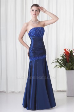 Strapless Floor-Length Taffeta Lace Sheath/Column Prom/Formal Evening Dresses 02020925