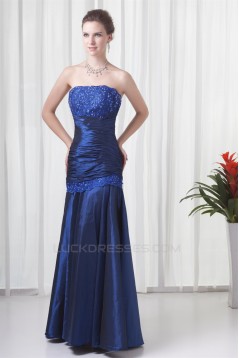 Strapless Floor-Length Taffeta Lace Sheath/Column Prom/Formal Evening Dresses 02020925