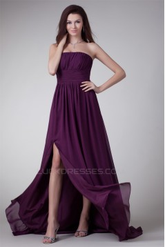 Strapless Sleeveless Sheath/Column Split Front Prom/Formal Evening Bridesmaid Dresses 02020932