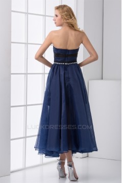 Sweetheart Ankle-Length Chiffon Elastic Woven Satin Prom/Formal Evening Dresses 02020935