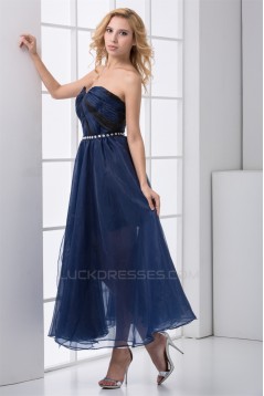 Sweetheart Ankle-Length Chiffon Elastic Woven Satin Prom/Formal Evening Dresses 02020935