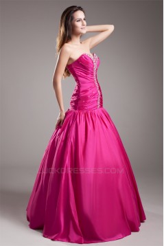 Taffeta Beading Sleeveless Floor-Length Prom/Formal Evening Dresses 02020952