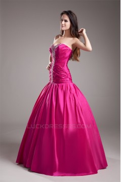 Taffeta Beading Sleeveless Floor-Length Prom/Formal Evening Dresses 02020952