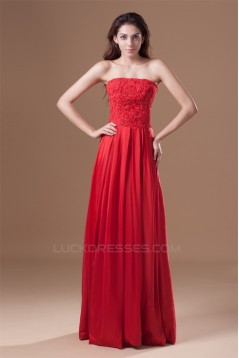 A-Line Taffeta Lace Strapless Sleeveless Prom/Formal Evening Dresses 02020955