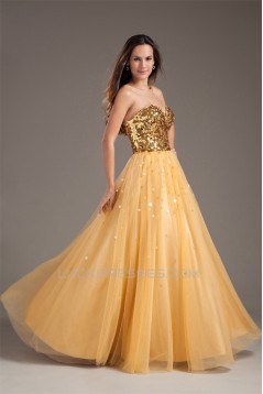 A-Line Taffeta Net Sequins Sleeveless Sweetheart Prom/Formal Evening Dresses 02020956