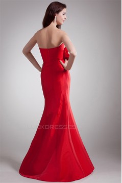 Taffeta Sleeveless Handmade Flowers Sweetheart Prom/Formal Evening Dresses 02020959