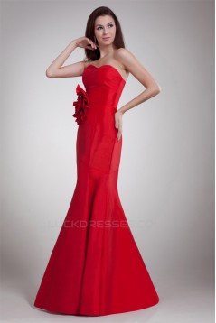 Taffeta Sleeveless Handmade Flowers Sweetheart Prom/Formal Evening Dresses 02020959