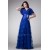V-Neck Short Beading Chiffon Lace Elastic Woven Satin Prom/Formal Evening Dresses 02020964