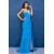 Sheath/Column Sweetheart Blue Long Chiffon Prom Evening Party Dresses 02020972