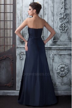A-Line Strapless Long Prom Evening Party Dresses 02020981