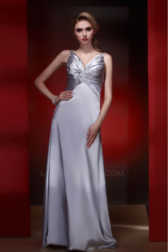 A-Line Beaded Long Prom Evening Party Dresses 02020986