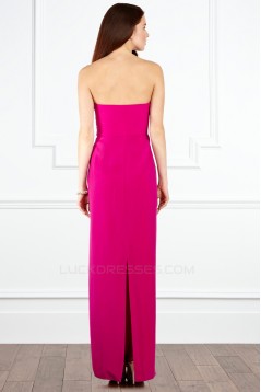 Sheath/Column Long Chiffon Prom Evening Party Bridesmaid Dresses 02020991