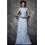 Sheath/Column V-Neck Long Chiffon Lace Prom Evening Party Dresses 02020992