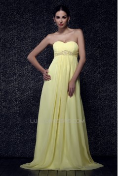 Empire Sweetheart Long Chiffon Prom Evening Party Maternity Dresses 02020995