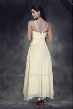 A-Line Spaghetti Strap Long Chiffon Prom Evening Party Dresses 02020997